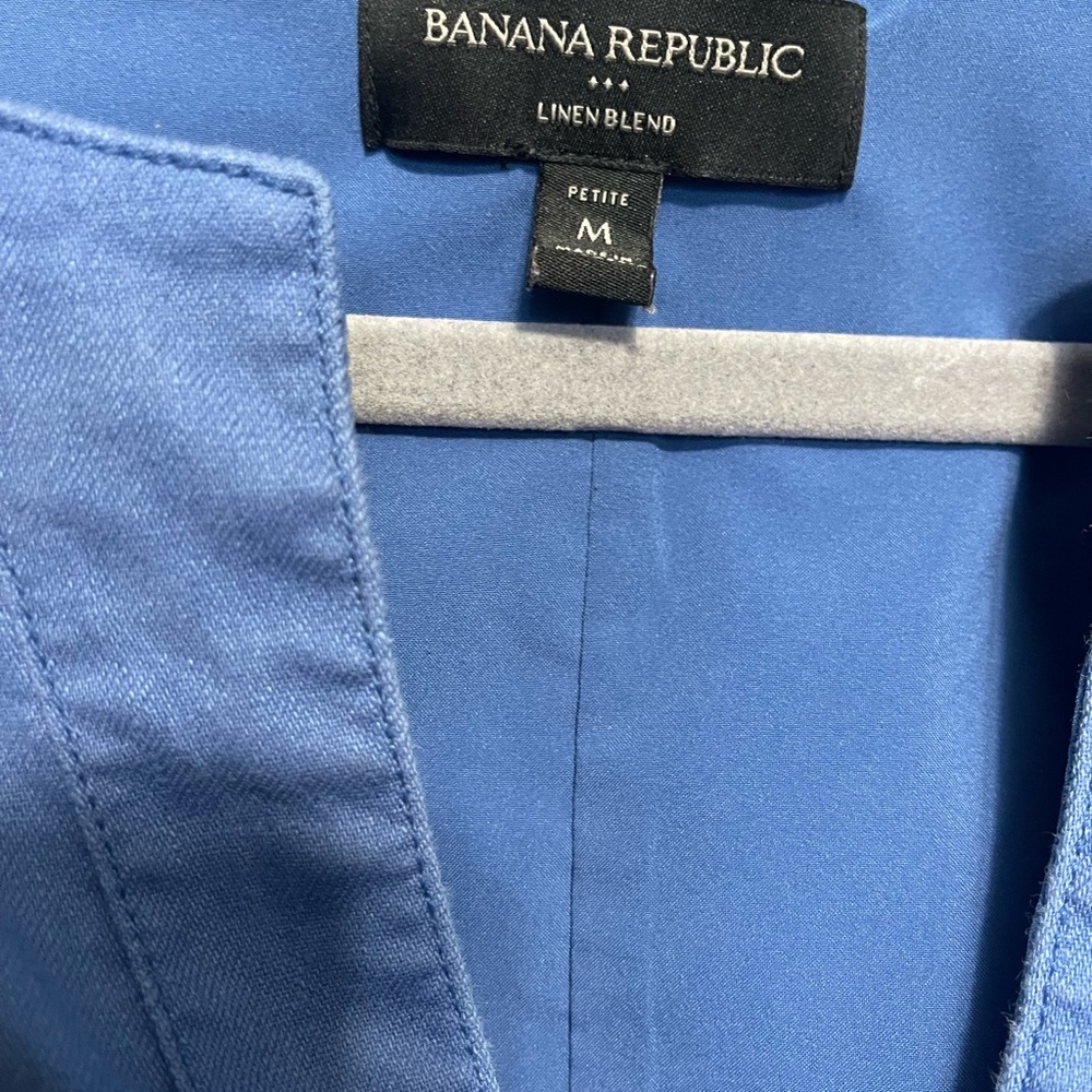 Banana Republic Linen Blend Blue Dress - Picture 2 of 5